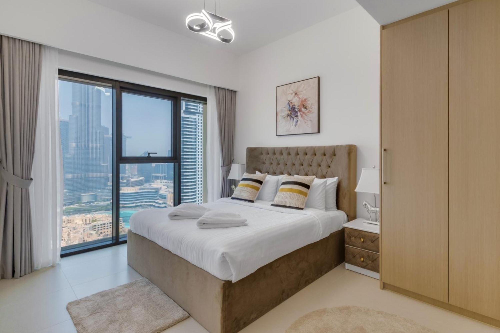 Full Burj Khalifa & Fountain View, 3-min To Mall, High Floor, Burj Royale By Emaar * Dubai